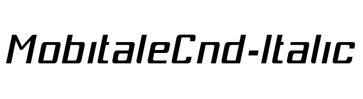 MobitaleCnd-Italic Font