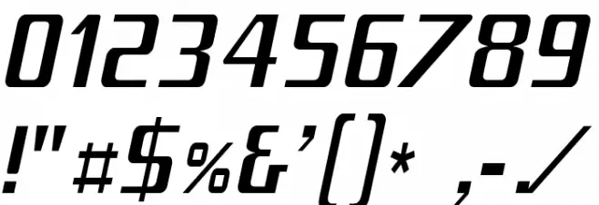 MobitaleCnd-Italic Font OTHER CHARS