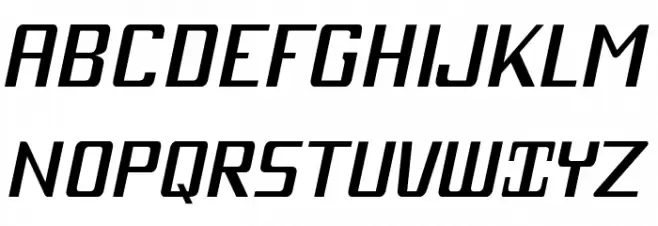 MobitaleCnd-Italic Schriftart Groß