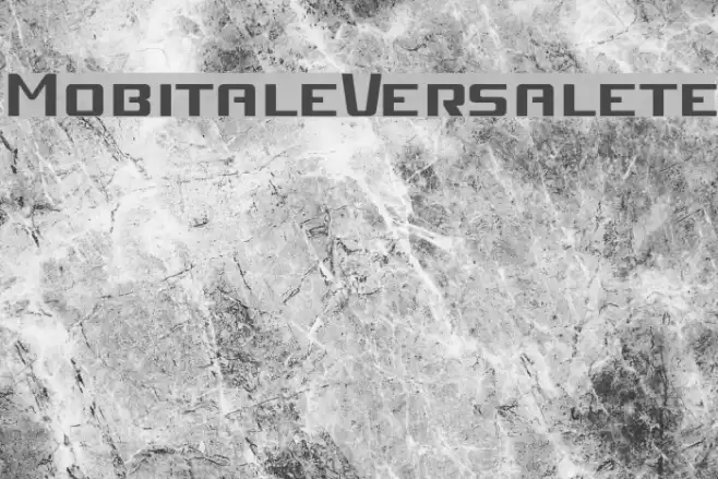 MobitaleVersalete Font examples