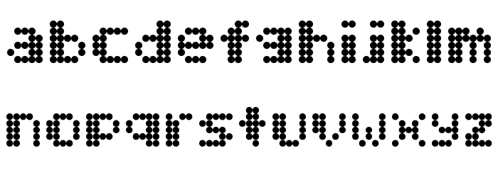 Mobitec 6x6 Regular Font LOWERCASE
