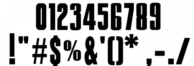 Mobsters Font Alte caractere
