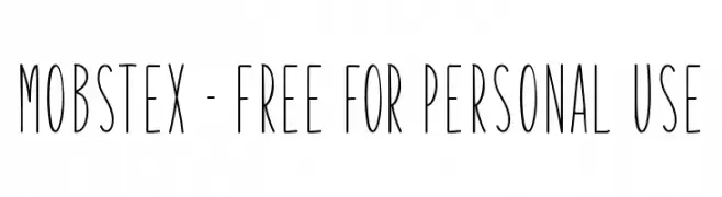 Mobstex - Free For Personal Use  baixar fontes gratis