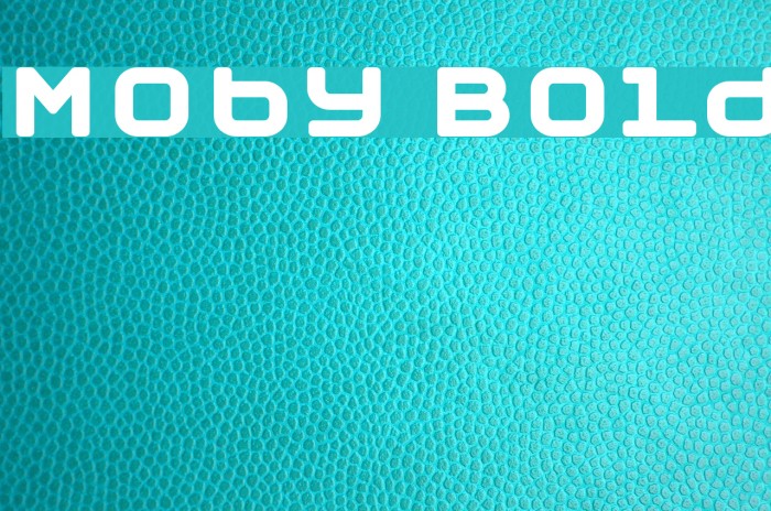 Moby Bold Caratteri examples