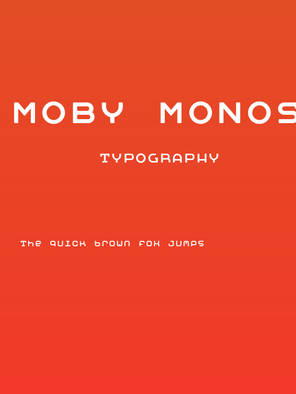 Moby Monospace Poster