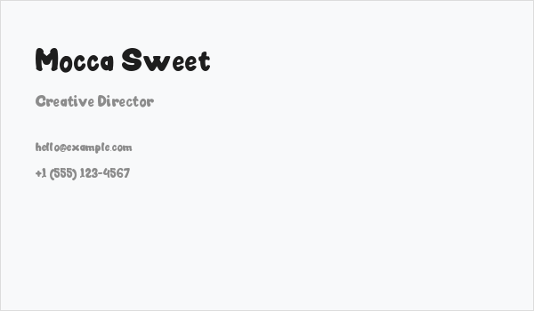 Mocca Sweet Business Card