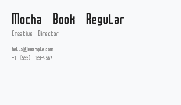 Mocha Book Regular Business Card