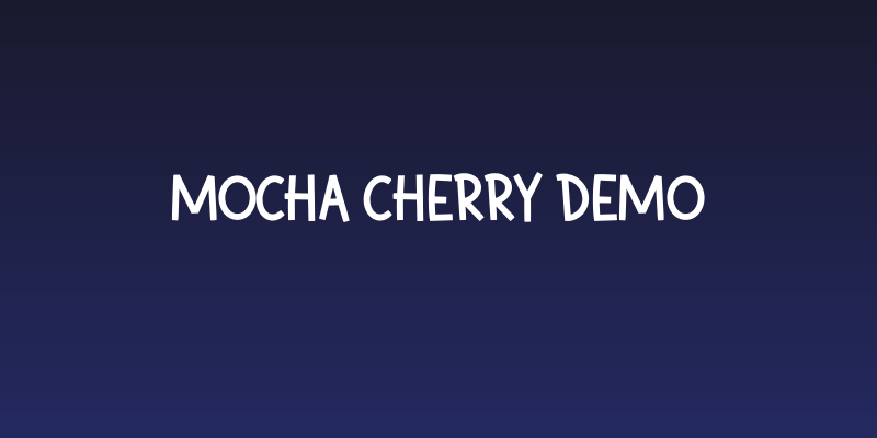 Mocha Cherry Demo Social Header