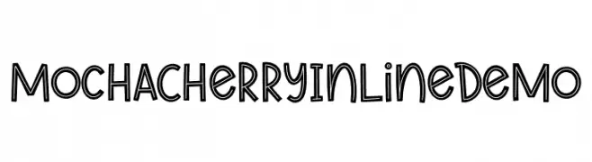 Mocha Cherry In Line Demo  नि: शुल्क फ़ॉन्ट्स डाउनलोड