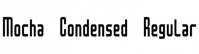 Mocha Condensed Regular  Frei Schriftart Herunterladen