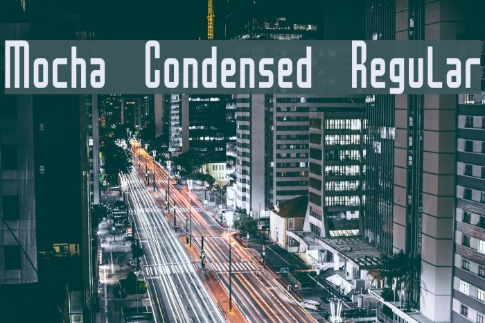 Mocha Condensed Regular Font examples