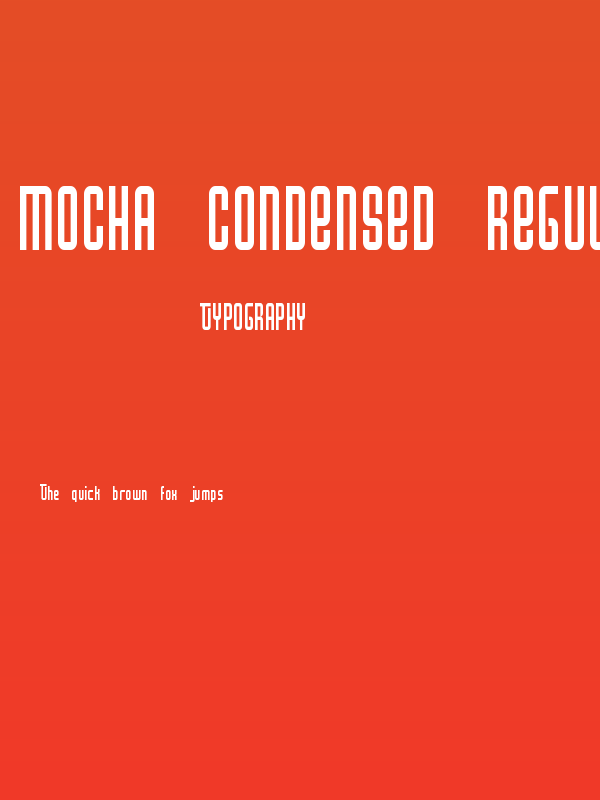 Mocha Condensed Regular Poster