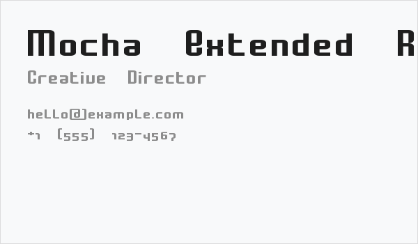 Mocha Extended Regular Business Card