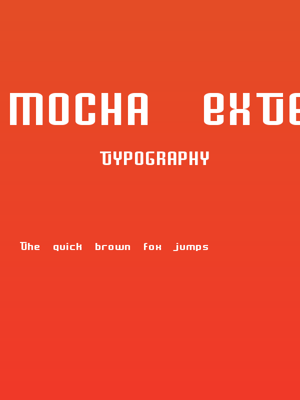 Mocha Extended Regular Poster