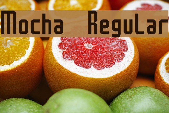 Mocha Regular Font examples