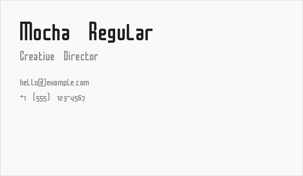 Mocha Regular Business Card