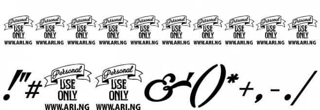 Mochary PERSONAL USE ONLY Font OTHER CHARS