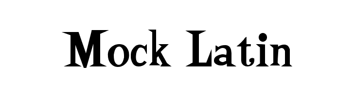 Mock Latin  font caratteri gratis