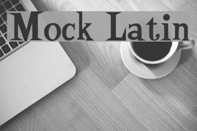 Mock Latin Font examples