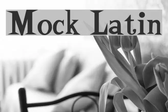 Mock Latin Font examples