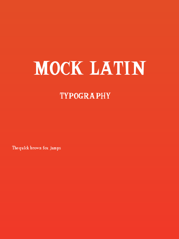 Mock Latin Poster