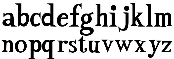 Mock Latin Font LOWERCASE