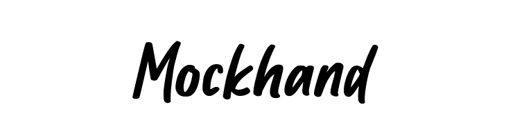 Mockhand  フリーフォントのダウンロード