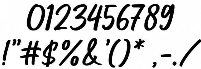 Mockhand Font OTHER CHARS