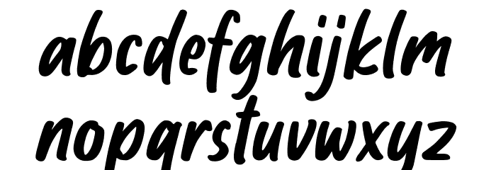 Mockhand Font LOWERCASE