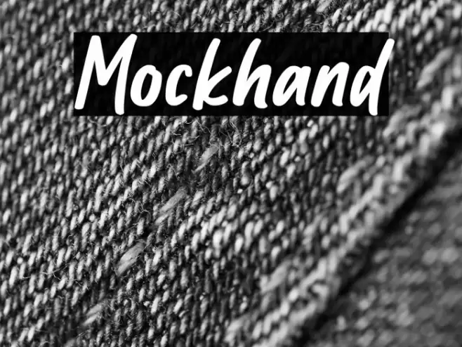 Mockhand Font examples