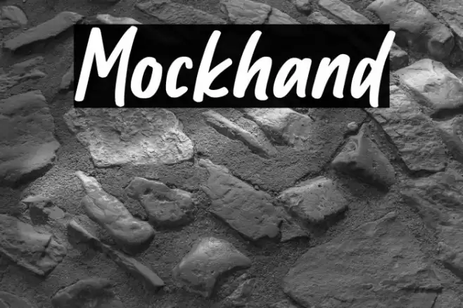 Mockhand Font examples
