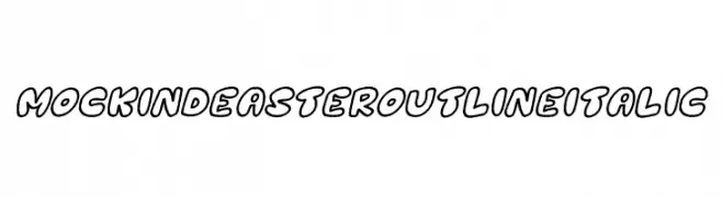 Mockind Easter Outline Italic  Скачать бесплатные шрифты