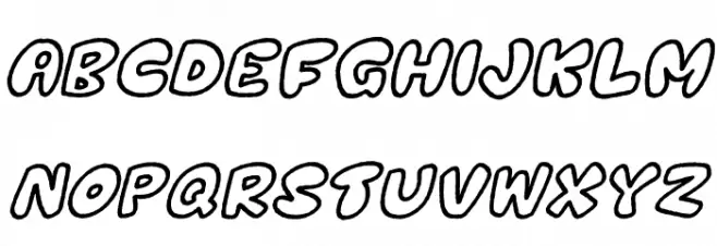 Mockind Easter Outline Italic 字体 大写