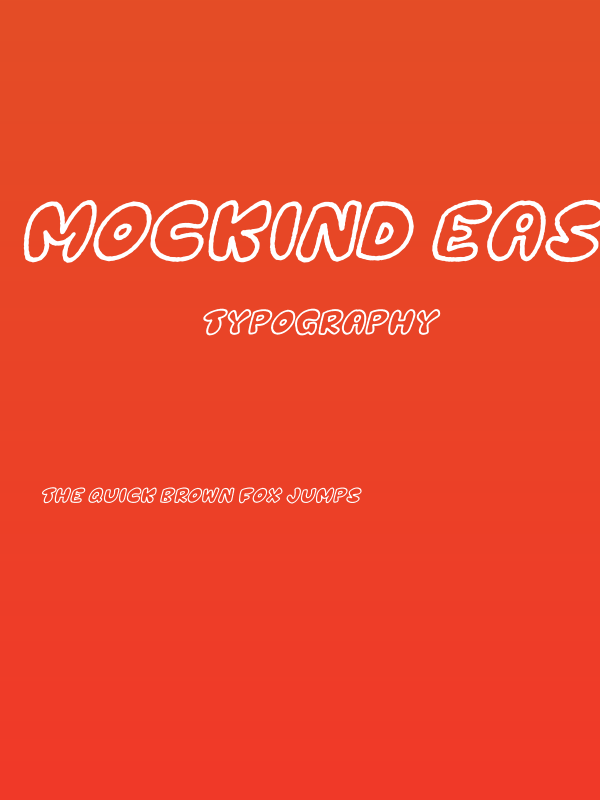 Mockind Easter Outline Italic Poster