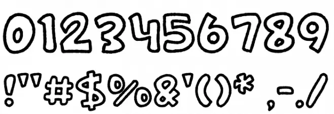 Mockind Easter Outline Шрифта ДРУГИЕ символов