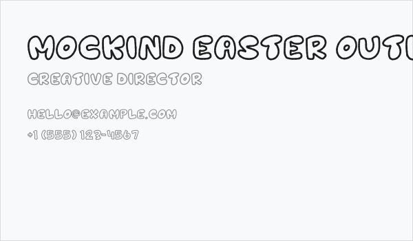 Mockind Easter Outline Business Card