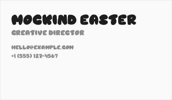 Mockind Easter Business Card