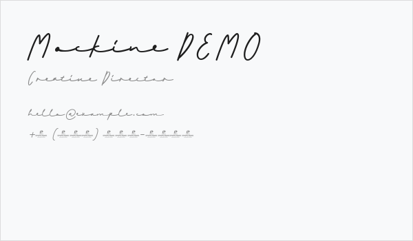 Mockine DEMO Business Card