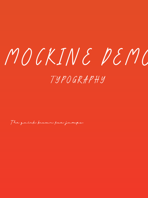 Mockine DEMO Poster