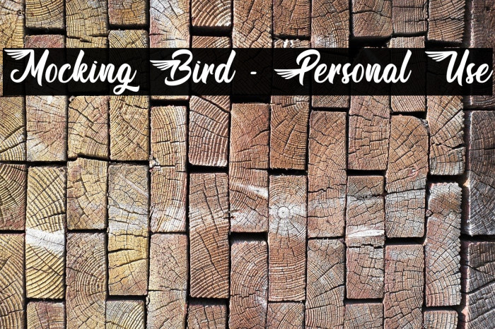 Mocking Bird - Personal Use Font examples