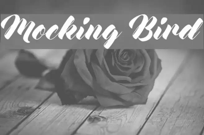 Mocking Bird Font examples