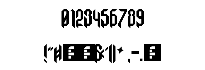 Mod Gothic Regular Font OTHER CHARS