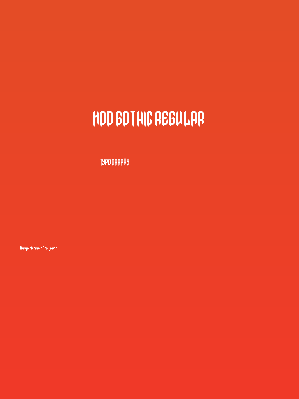 Mod Gothic Regular Poster