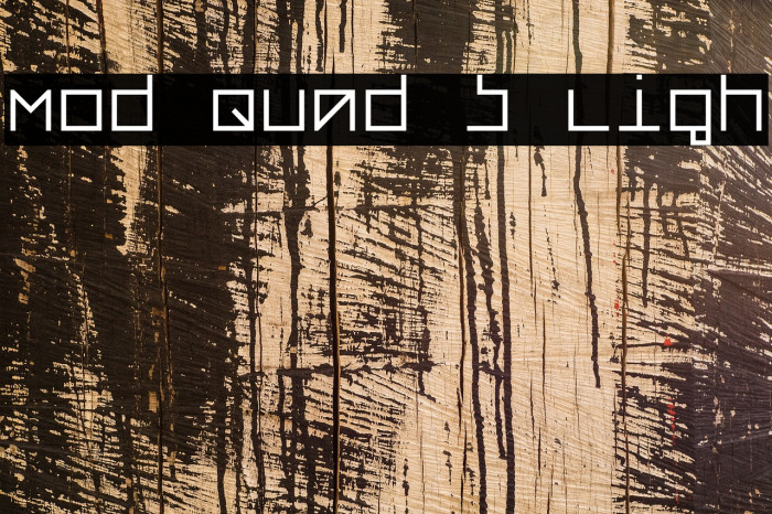 Mod Quad S Ligh Font examples