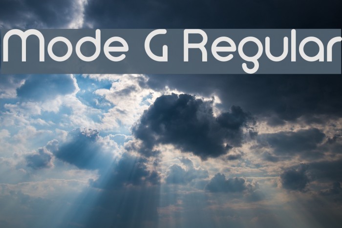 Mode G Regular Font examples