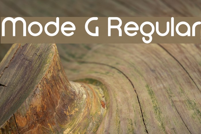 Mode G Regular Font examples