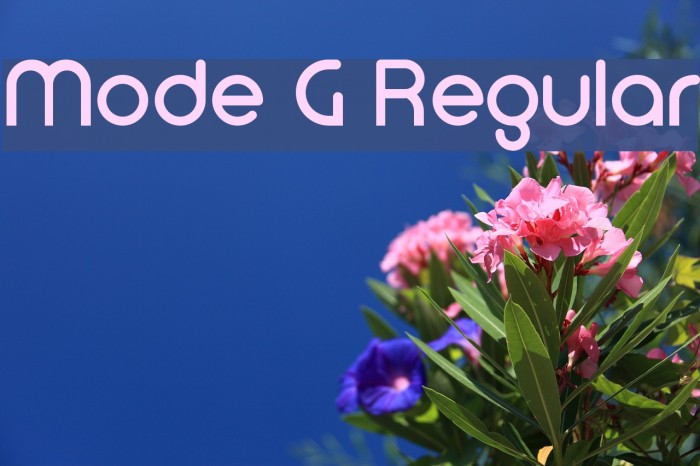 Mode G Regular Font examples