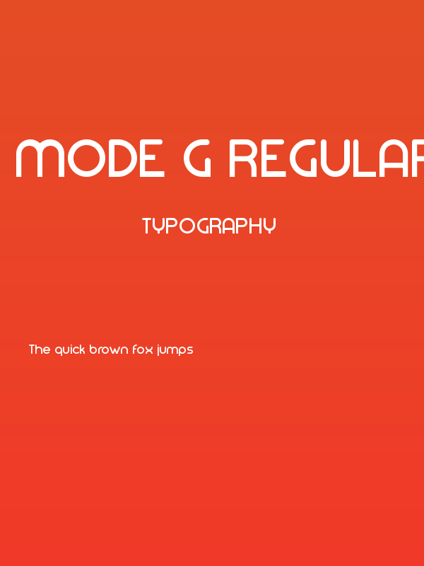 Mode G Regular Poster
