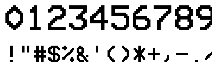 ModeSeven Font OTHER CHARS