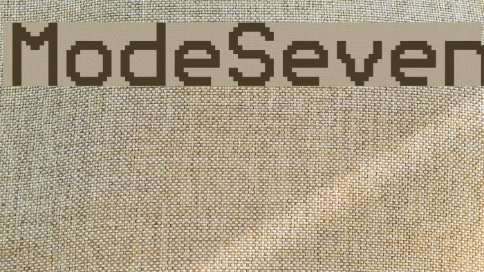 ModeSeven Font examples